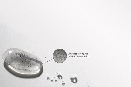 Közelkép a kezelt felületről