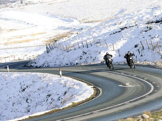 A téli motorozás is nagy élmény