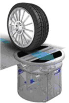 Gumiabroncs nyomásmérés lézerrel