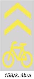 Kerékpárosnyom tábla - új kresz