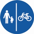 Gyalog- és kerékpárút tábla